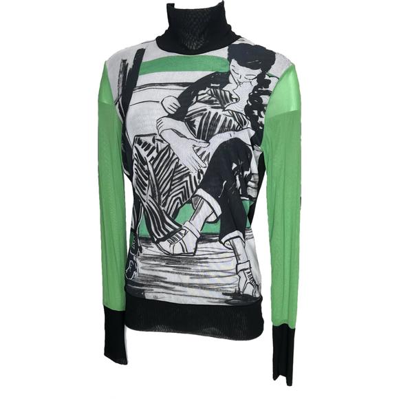 NEW PETIT POIS BY VIVIANA G high neck top in true love - Picture 1 of 2